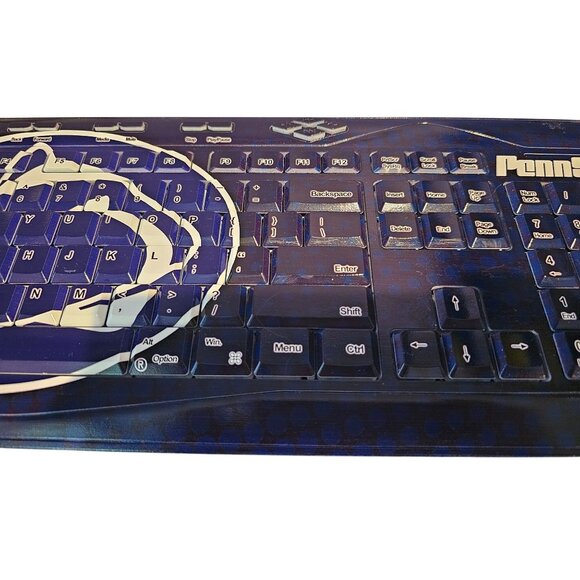 Penn State Wireless Keyboard Keyscaper 510w Custom Printed Full Size QWERTY - Picture 5 of 11